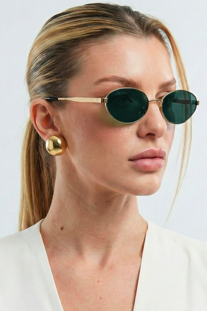 Óculos de Sol Oval Feminino Safira