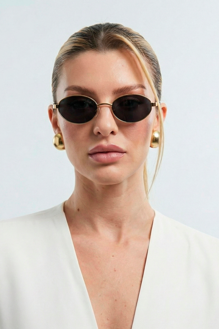 Óculos de Sol Oval Feminino Safira